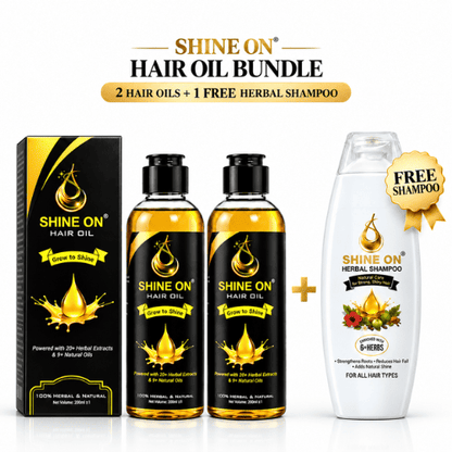 Shine On Hair Oil Bundle | Buy 2 Hair Oils + Get Free Herbal Shampoo