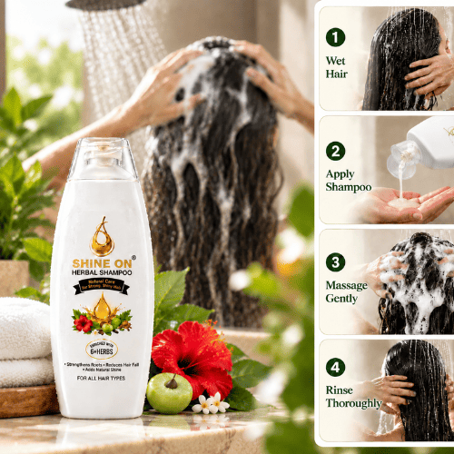 Shine On Herbal Shampoo | Hair Fall Control & Strengthening Shampoo