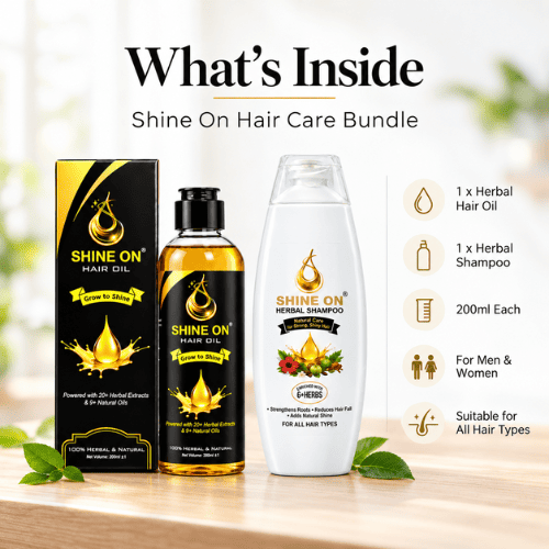 Shine On Hair Care Combo | Herbal Hair Oil + Shampoo
